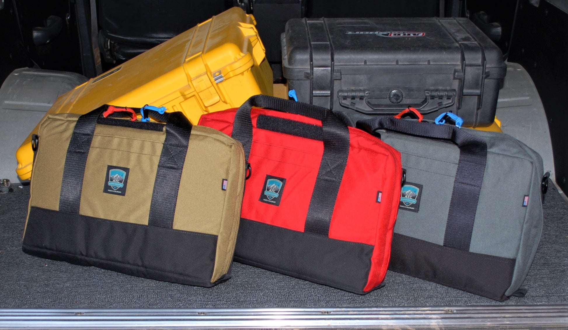 Handmade in Colorado USA, Tool Bag, Tool Organizer, Expedition Pack, Tan, Red, Gray