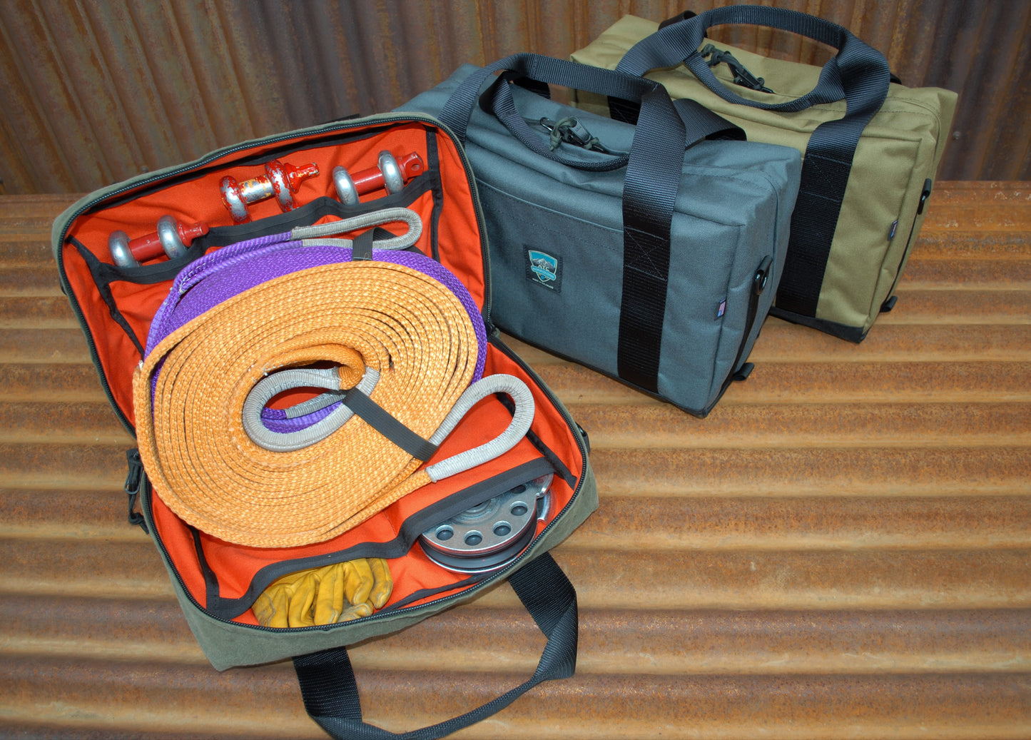 Handmade in Colorado USA, Recovery Bag, Green, Gray, Tan