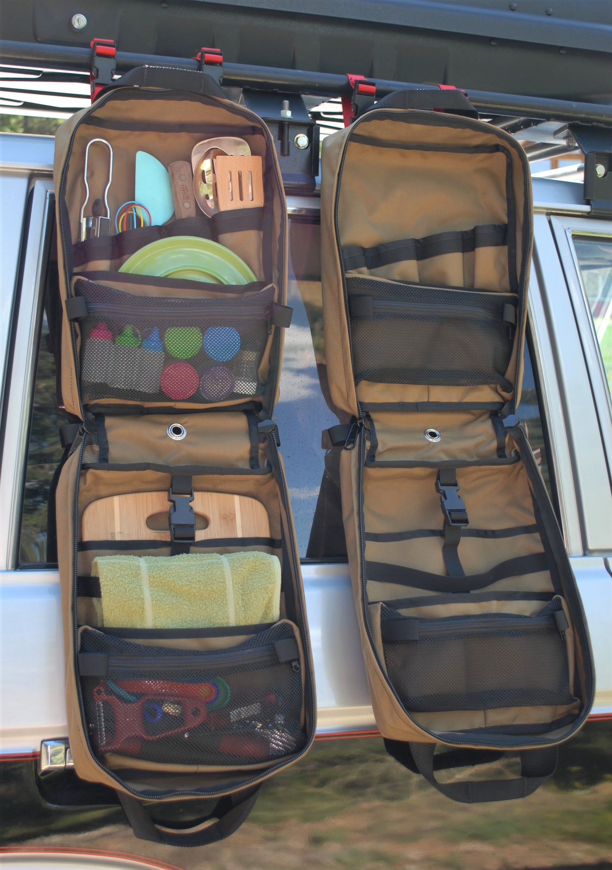 Handmade in Colorado USA, Camp Kitchen, Kitchen Bag, Camping, Tan