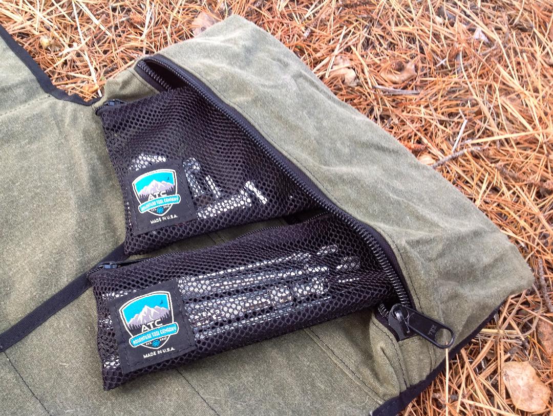Handmade in Colorado USA, Mesh Pouches, Black