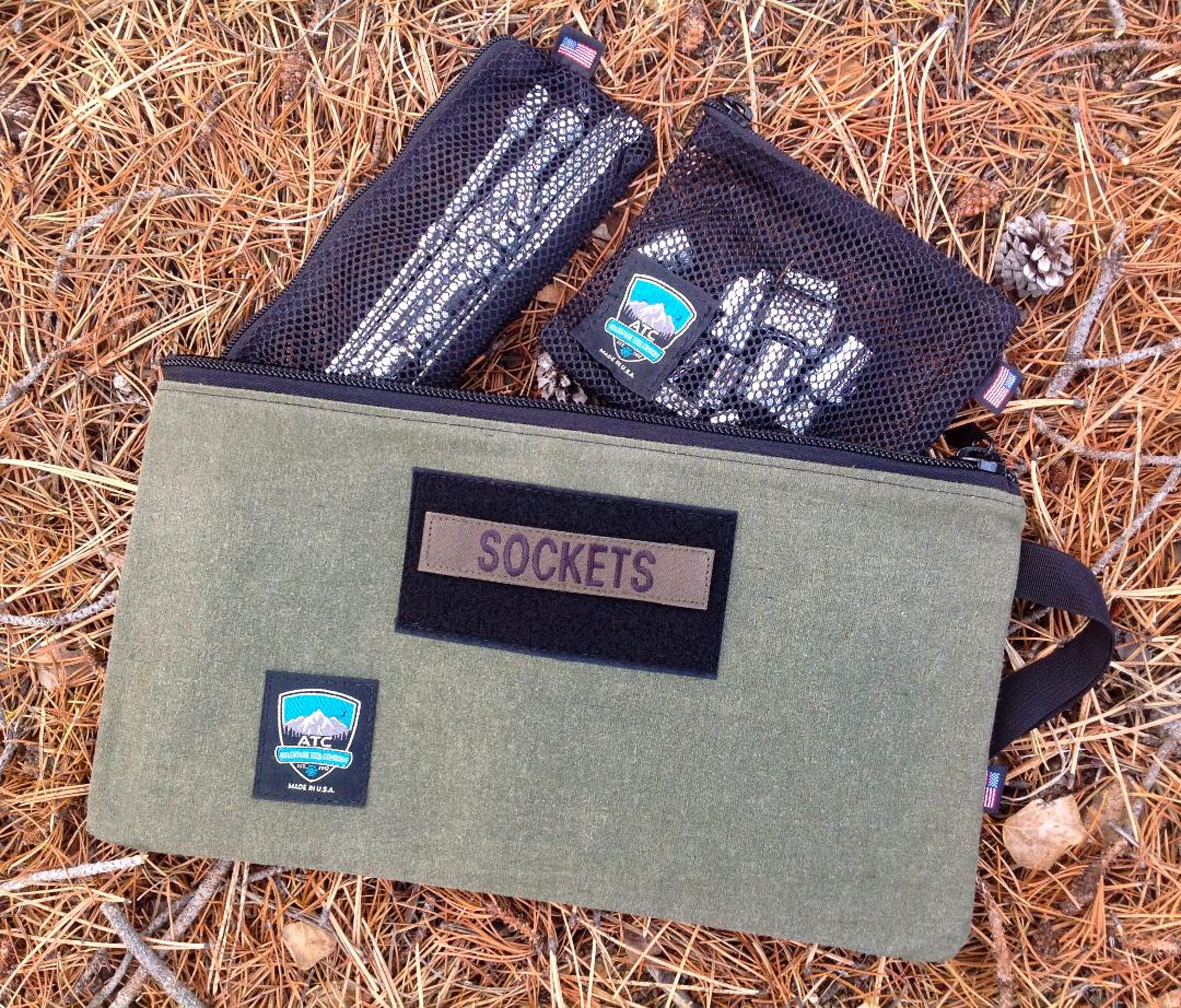 Handmade in Colorado USA, Mesh Pouches, Black