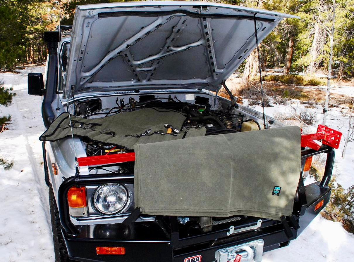 Handmade in Colorado USA Utility Tarpaulin, Waxed Canvas, for Vehicle Use