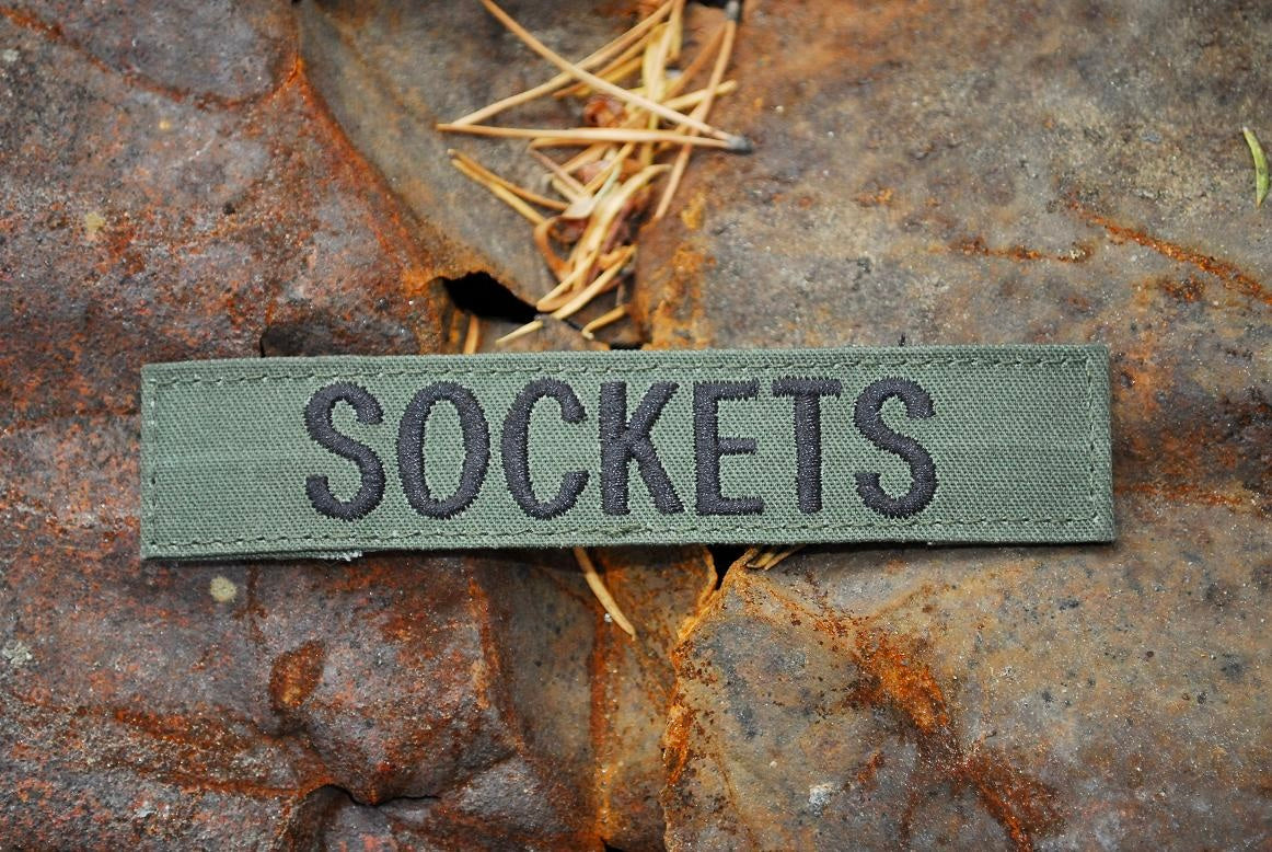 Made in USA, Military Name Tapes, Green Canvas