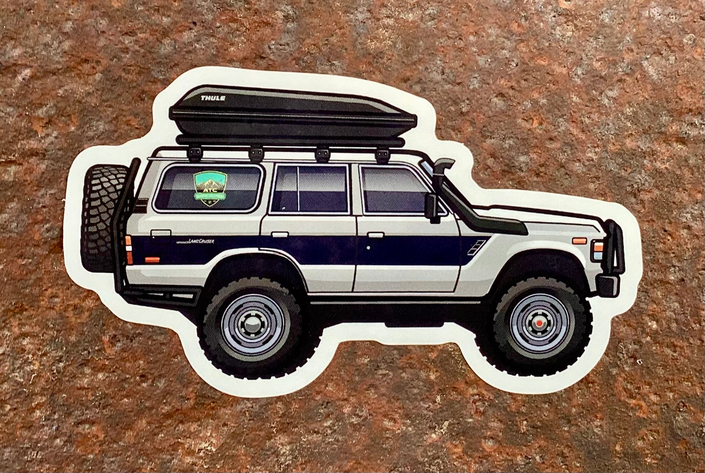 Made in Colorado USA, Adventure Tool Company FJ60 Land Cruiser Sticker, ATC FJ60 Land Cruiser Sticker