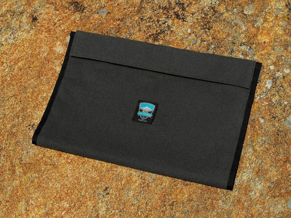 Handmade in Colorado USA, Atlas Map Case, Green Canvas