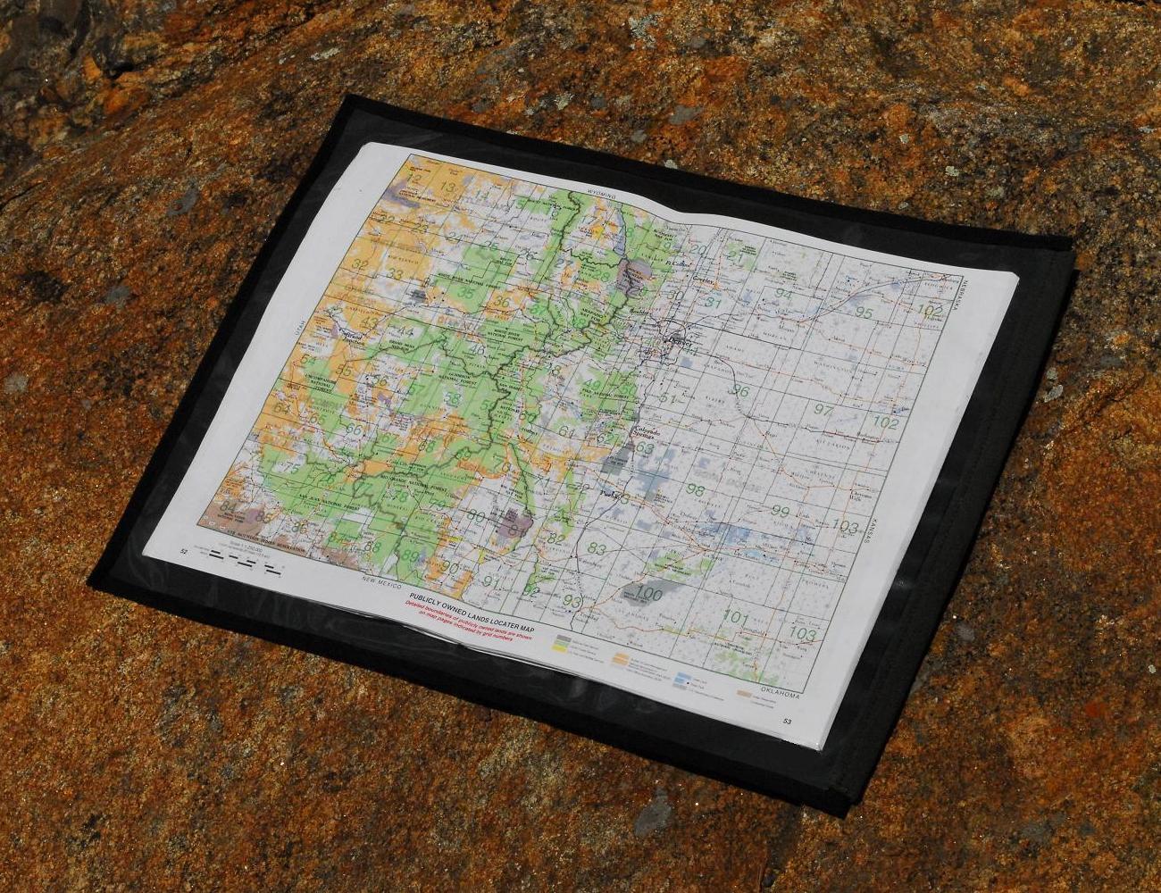 Handmade in Colorado USA, Atlas Map Case, Green Canvas