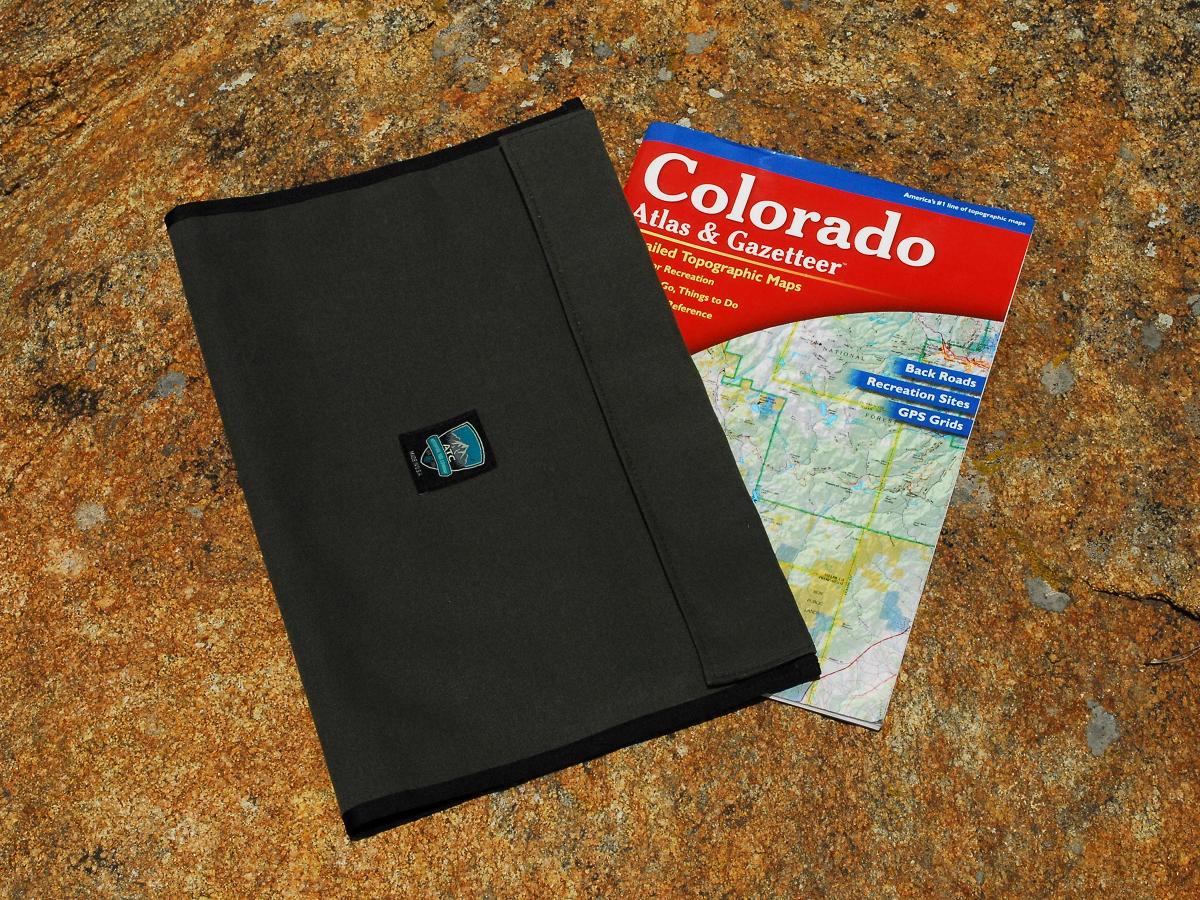 Handmade in Colorado USA, Atlas Map Case, Green Canvas