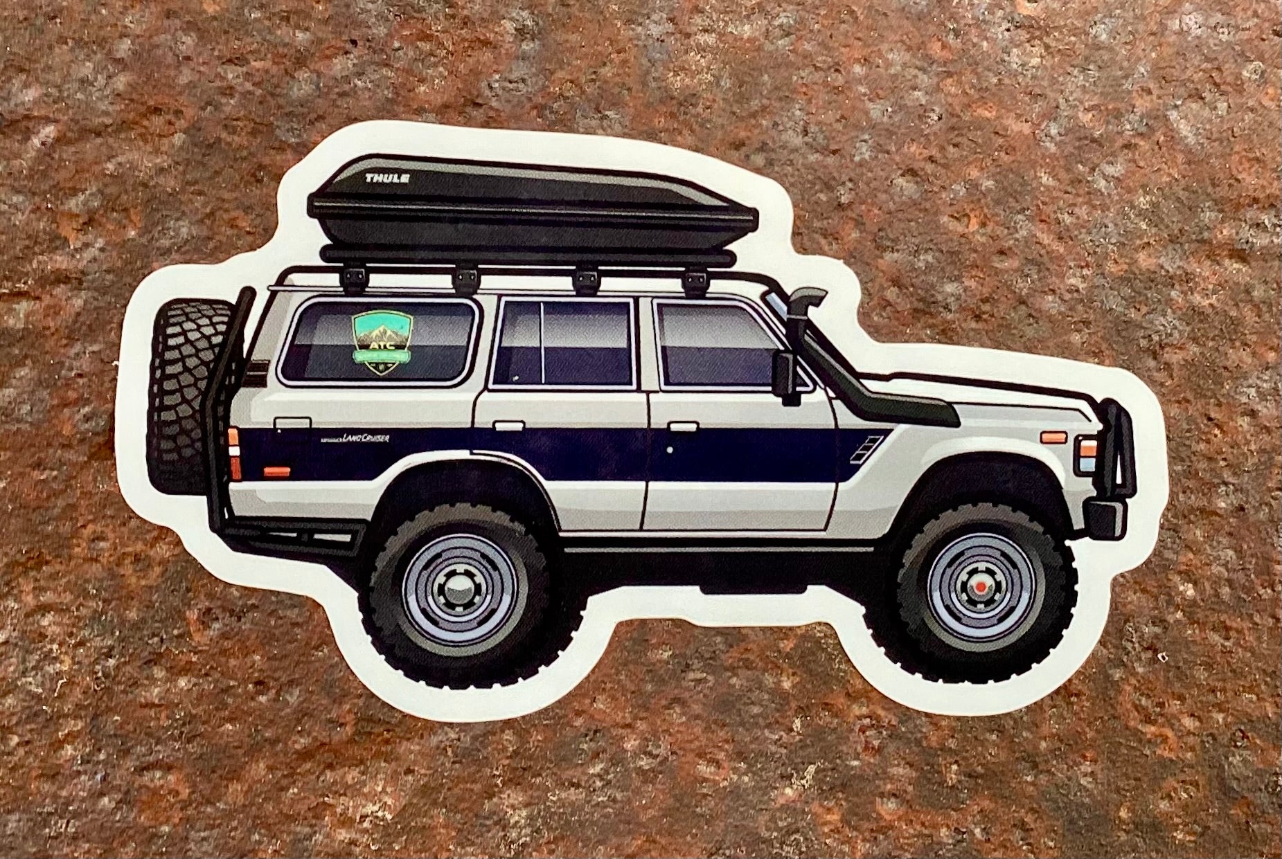 Made in Colorado USA, Adventure Tool Company FJ60 Land Cruiser Sticker, ATC FJ60 Land Cruiser Sticker