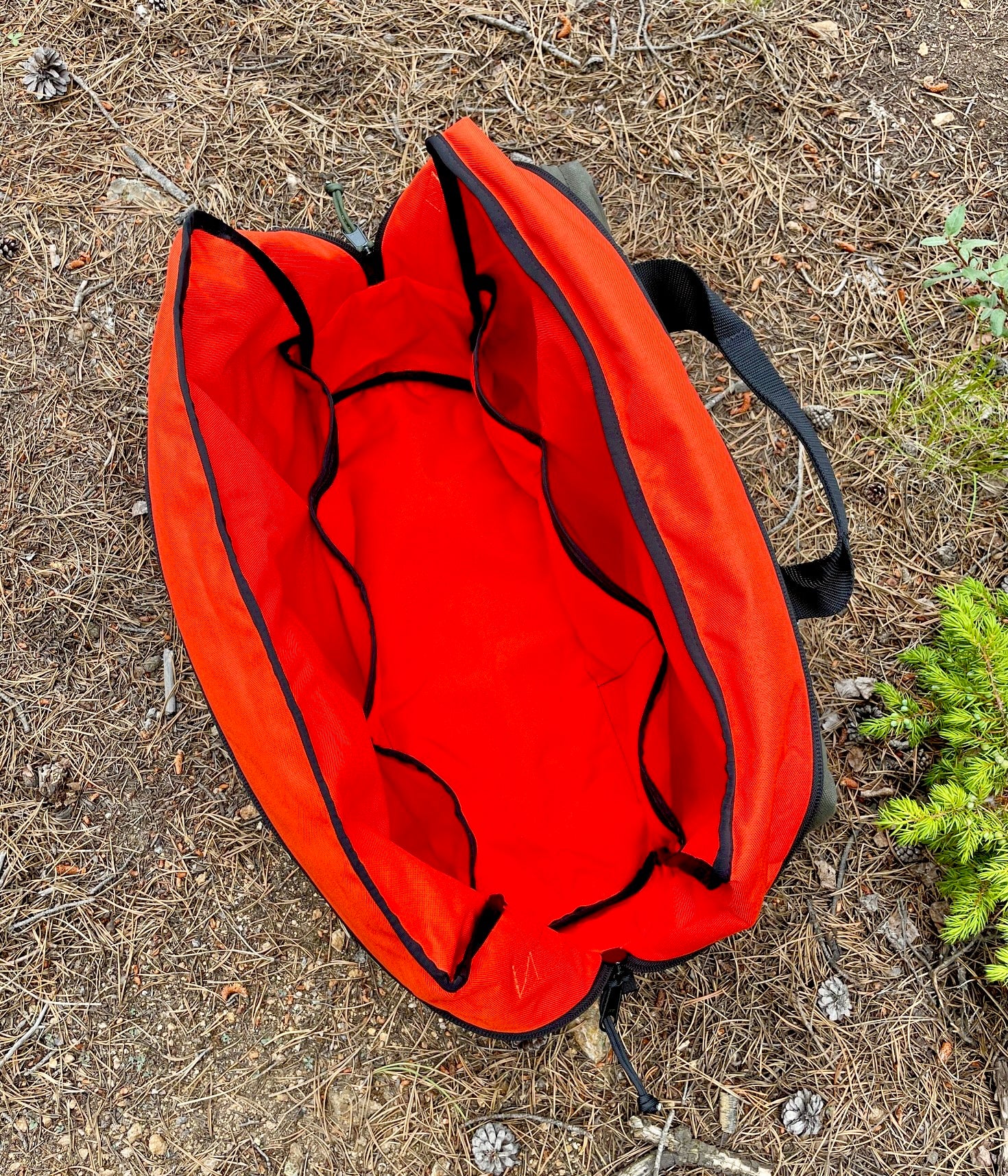 Large Handmade in Colorado USA Travel Bag, Interior